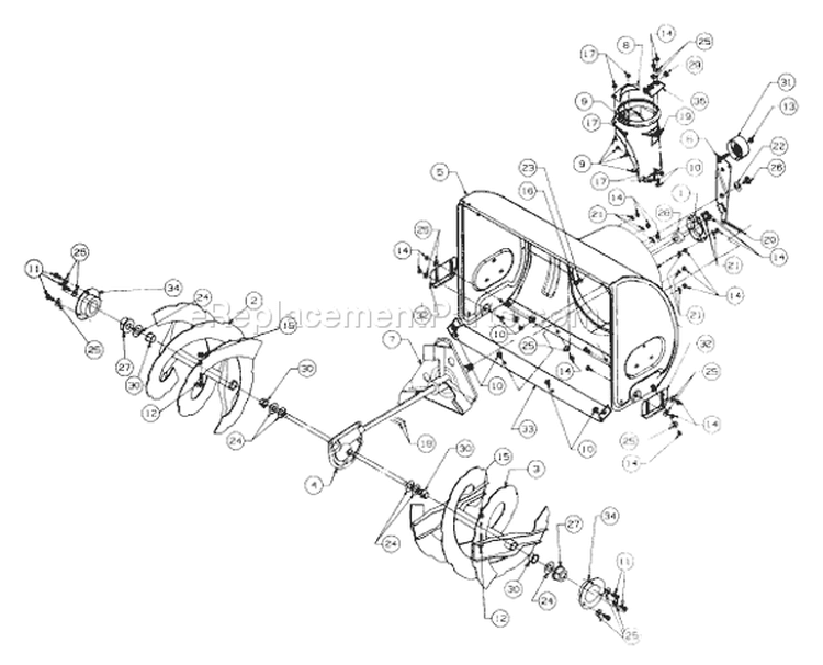 Page A Diagram and Parts List for 317E753F401 1997 Yard Man Snow Blower